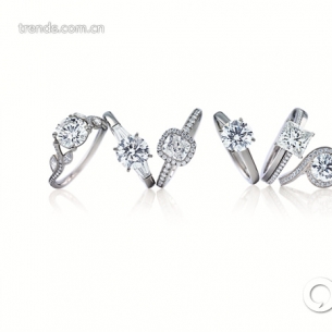 戴比尔斯钻石珠宝全新CARESS 订婚戒指